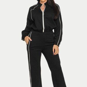 Black Jacquard Matching Set